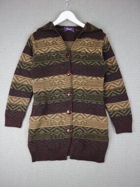 Oster Vintage Knit Buttoned Down Cardigan Sweater Womens